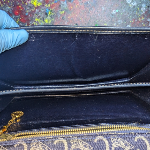 Celine | C Sulky Monogram Navy Canvas Shoulder Crossbody Bag - Picture 6 of 8